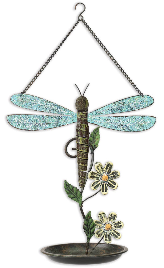 Dragonfly Metal Bird Feeder