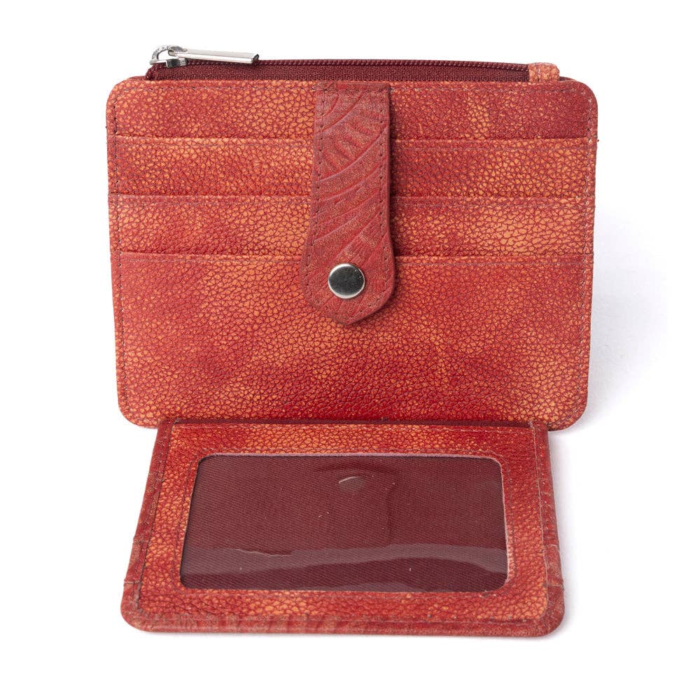 Driftwood Cove Embossed Leather RFID Card Holder, photo 13 of 13