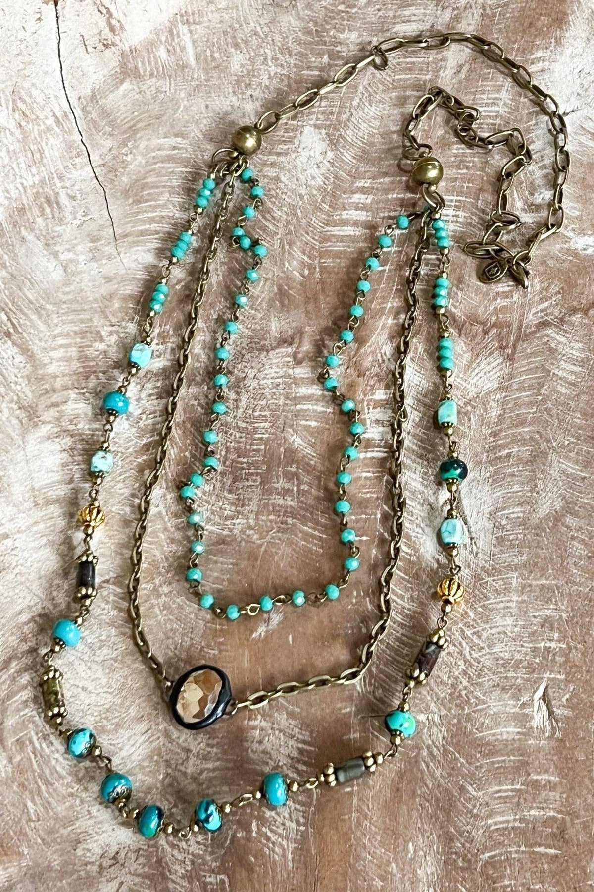 Justina Necklace: African Turquoise