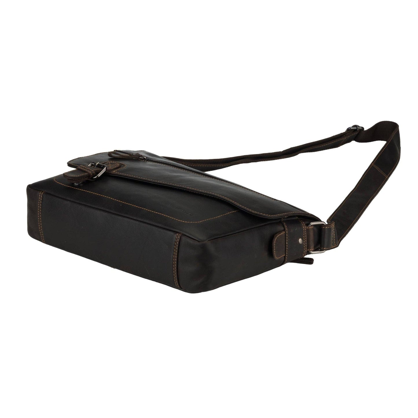 Chicago Leather Messenger Bag 14" – Unisex – Brown