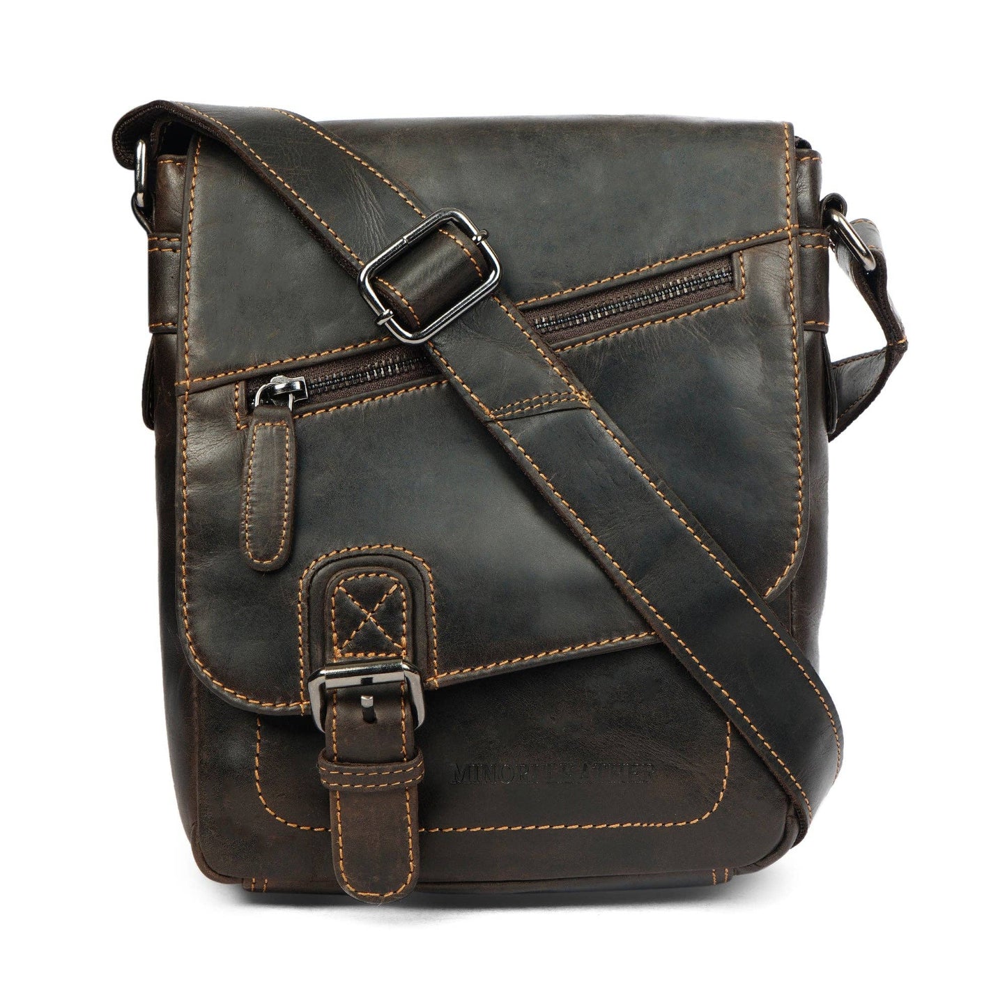 Dallas Leather Crossbody Bag – Unisex – Brown