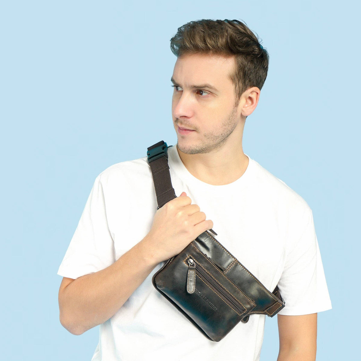 Osaka Leather Belt Bag – Unisex – Brown