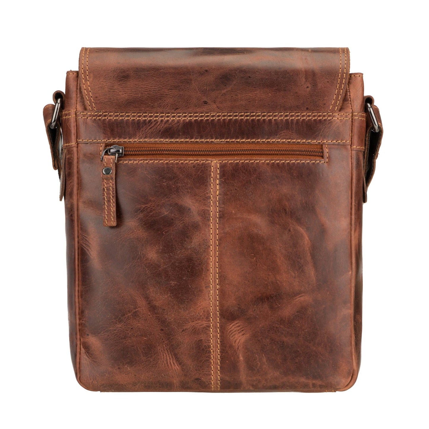 Halifax Leather Crossbody Bag – Unisex – Chestnut