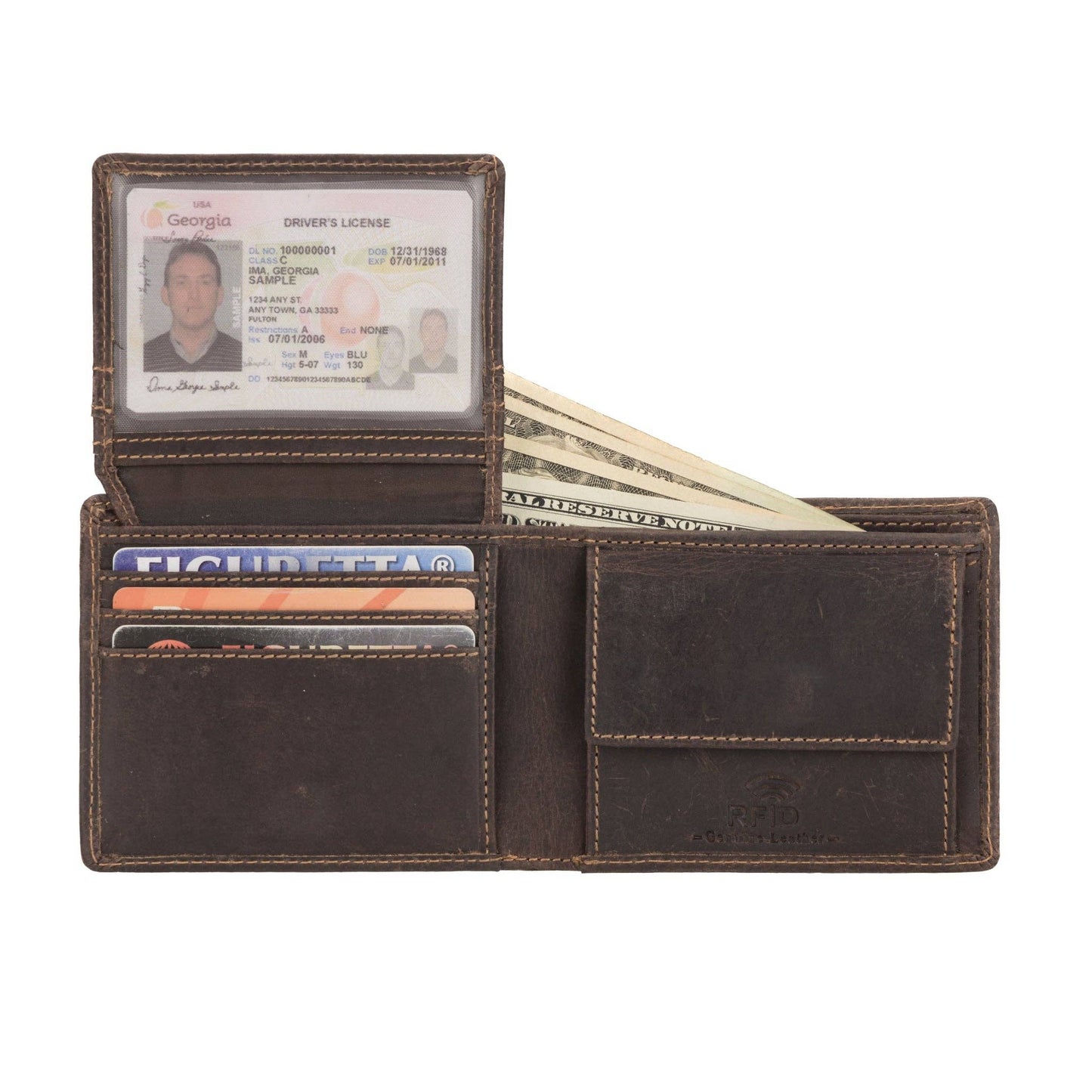 Charlie Leather Wallet – Men – Brown