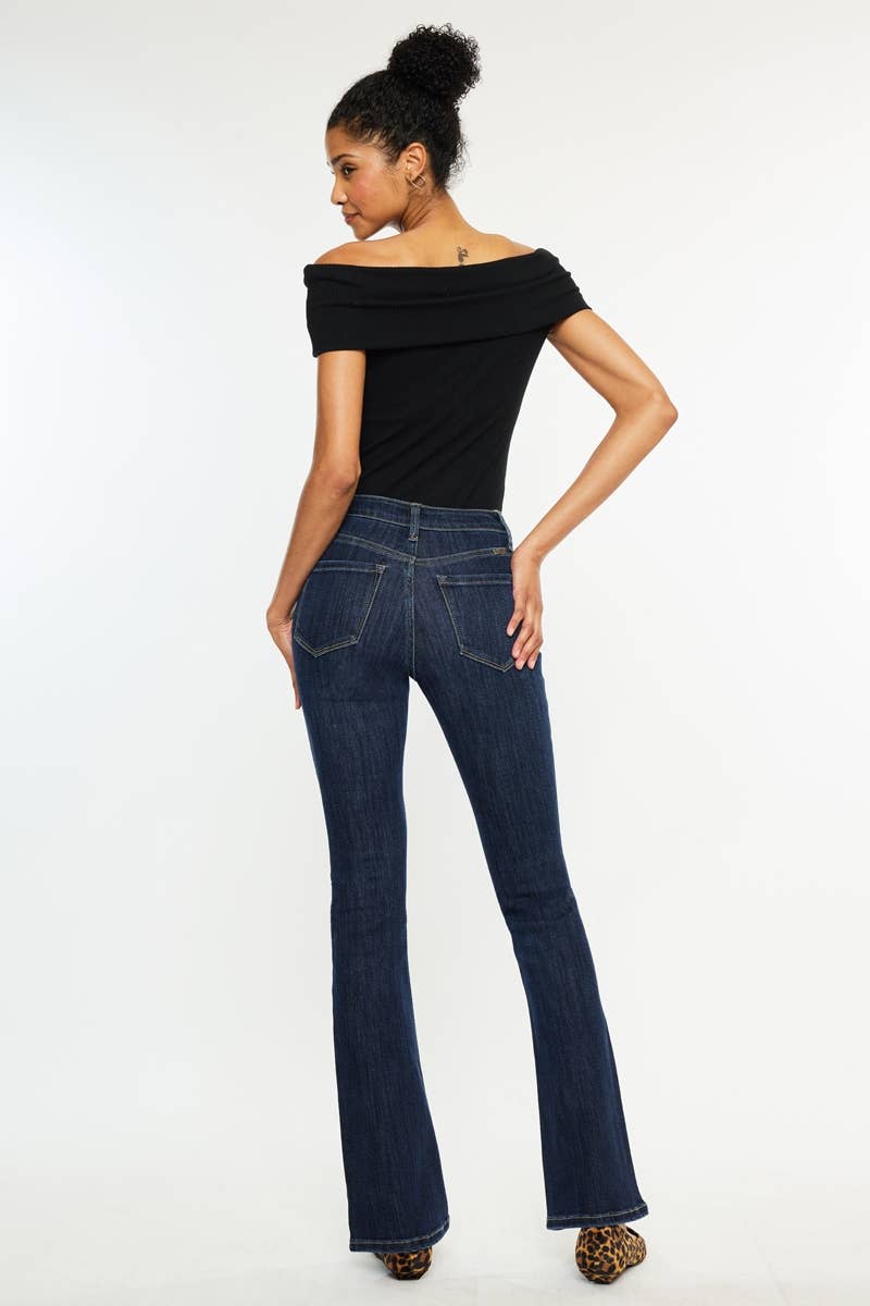 KAN CAN HIGH RISE BOOTCUT JEANS Dark Wash