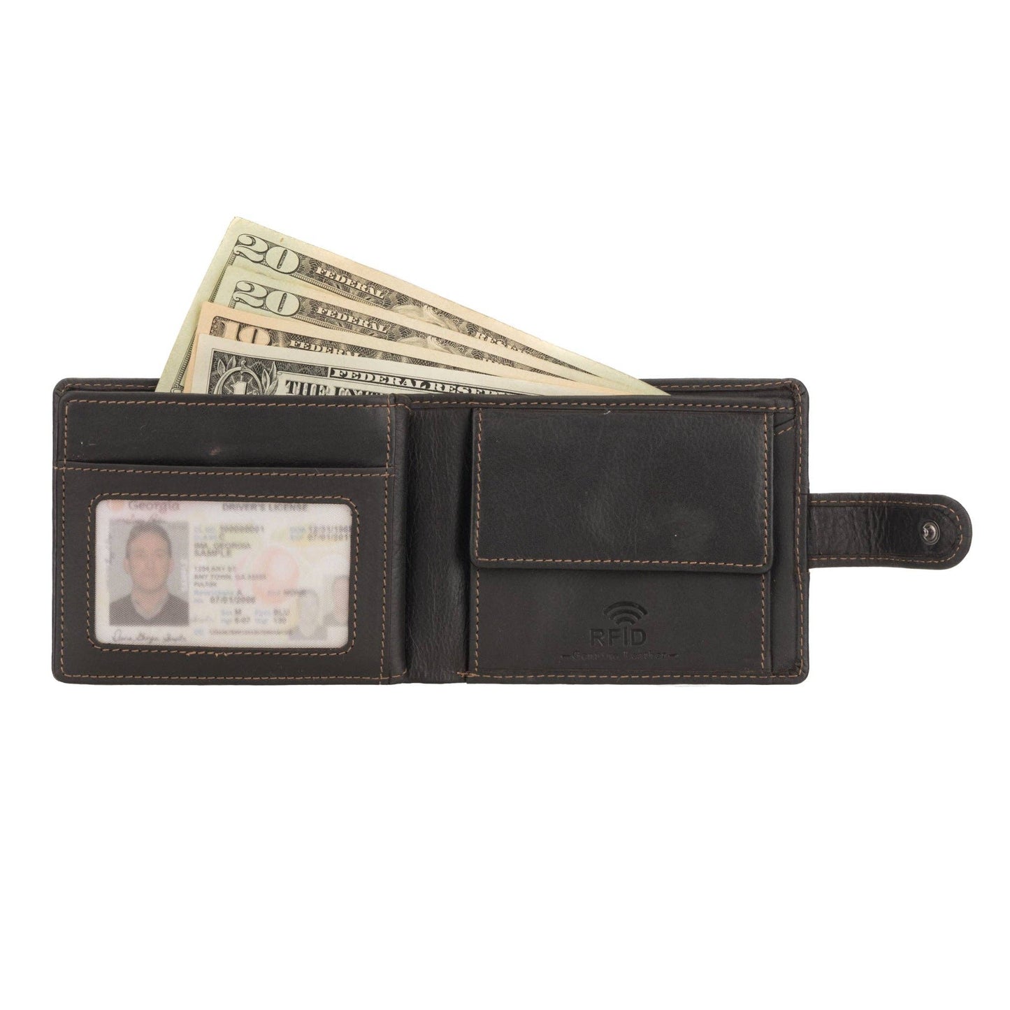 Phoenix Leather Clip Wallet – Men – Brown