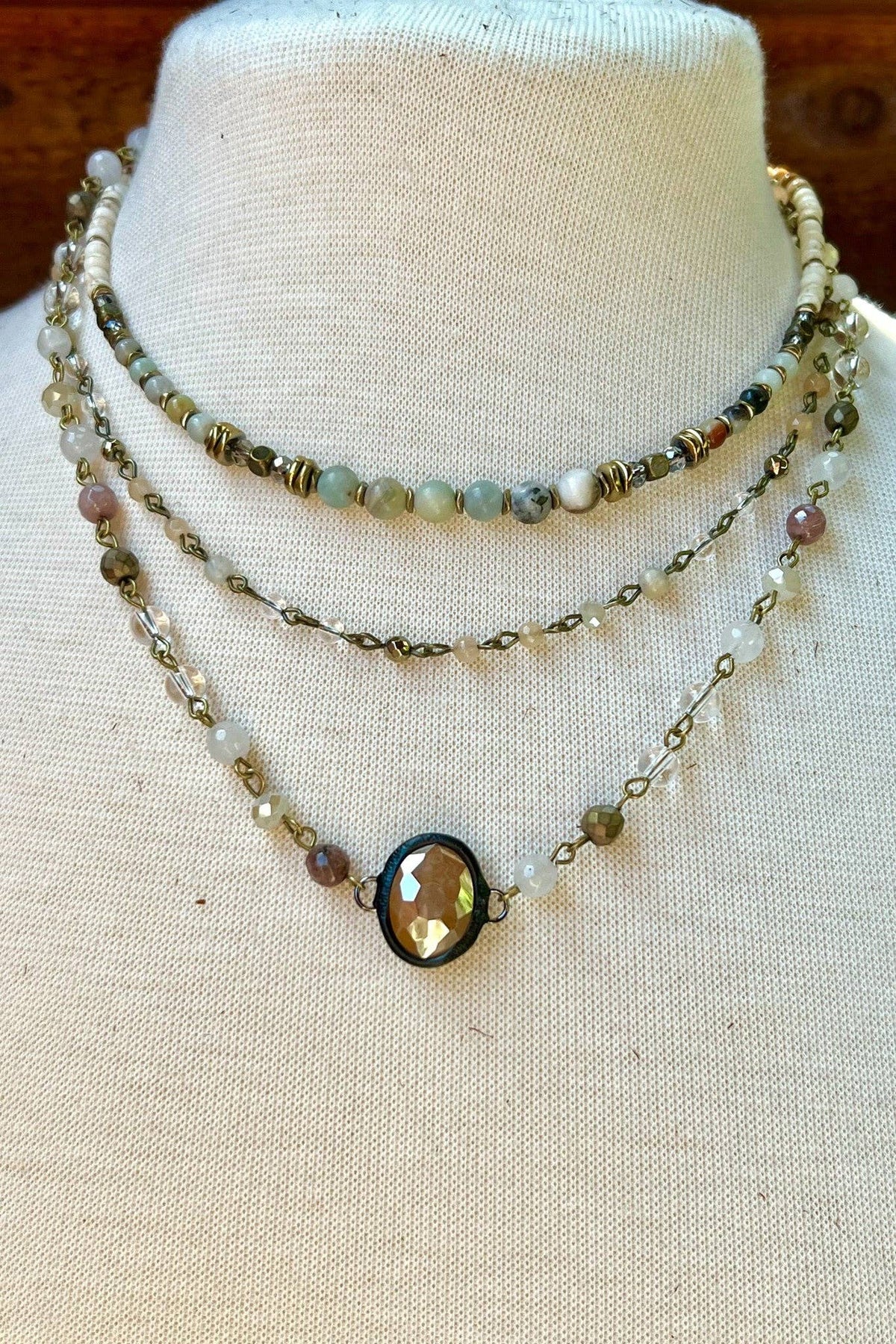 Justina Necklace: African Turquoise
