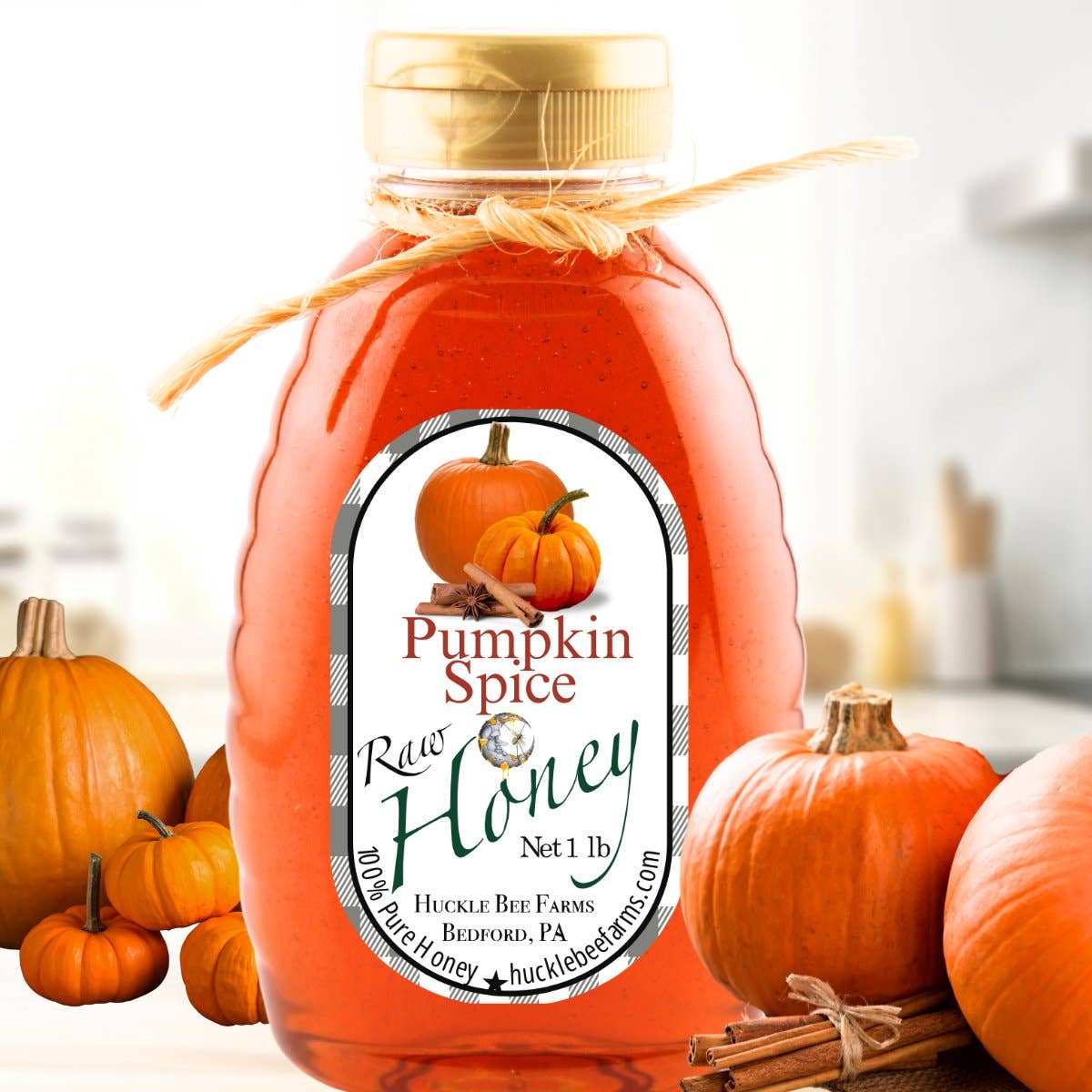 Pumpkin Spice Infused Honey: 1 Lb Bottle