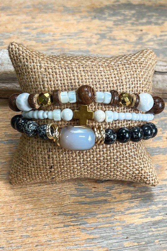 Eliza Beaded Bracelet Set (Set of 3), photo 2 of 3