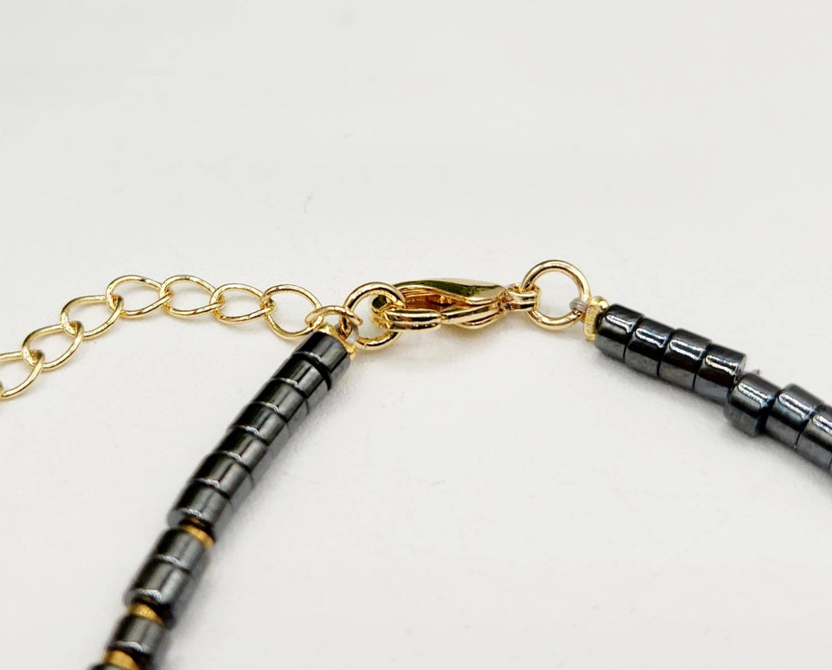 "Empath Protection" Gemstone Bracelet - Citrine, White Howlite & Hematite, photo 3 of 5