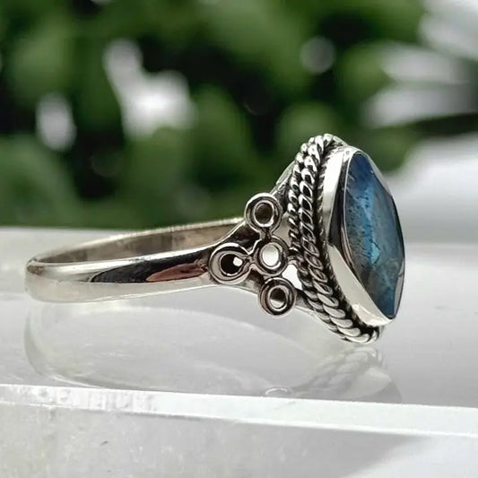 Labradorite 925/Sterling Silver Ring sz 9