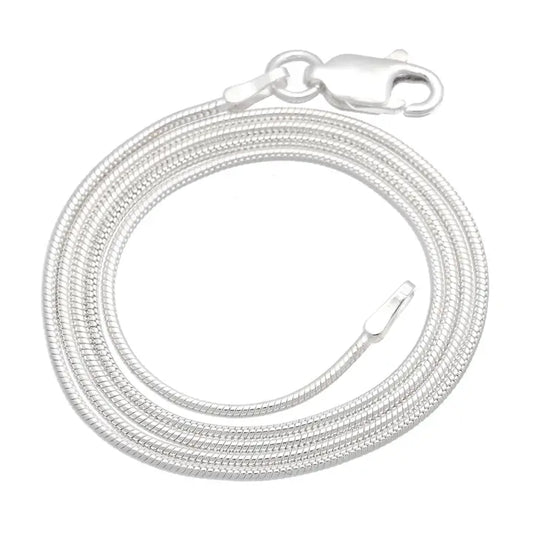 1mm Nickel Free Sterling Silver Italian Snake Chain Necklace 20"