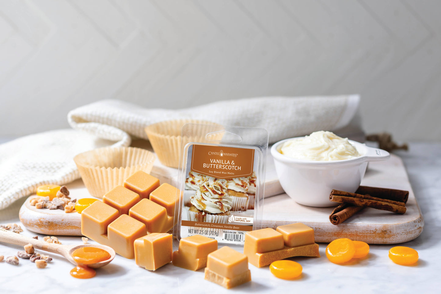 2.5 oz Wax Melt Vanilla & Butterscotch