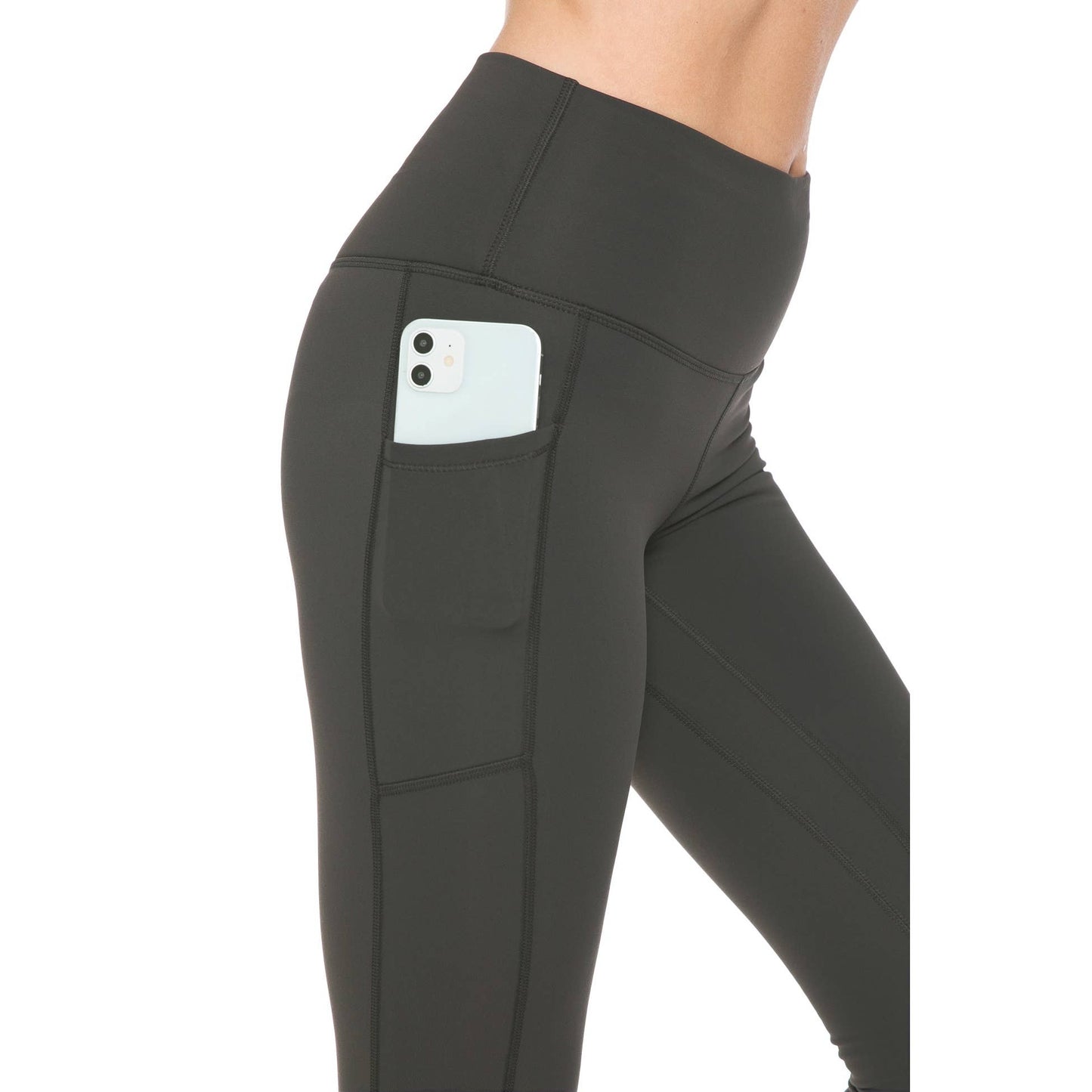 Fleece Lined Activewear Leggings: Black