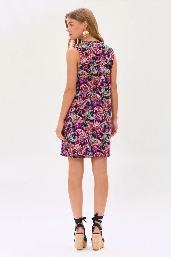 Romantic Paisley Sleeveless Dress