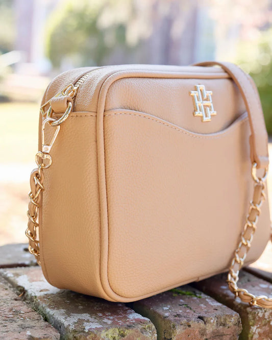 Fiona Pebbled Vegan Leather Crossbody - Tan, photo 2 of 4