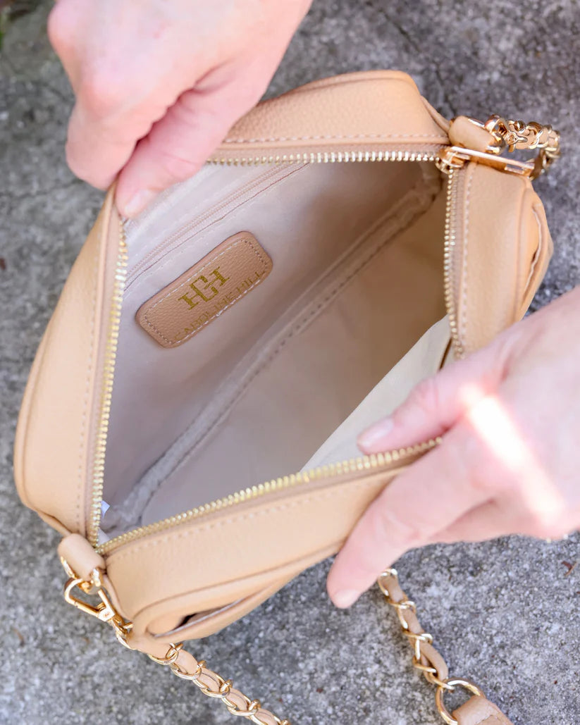 Fiona Pebbled Vegan Leather Crossbody - Tan, photo 4 of 4