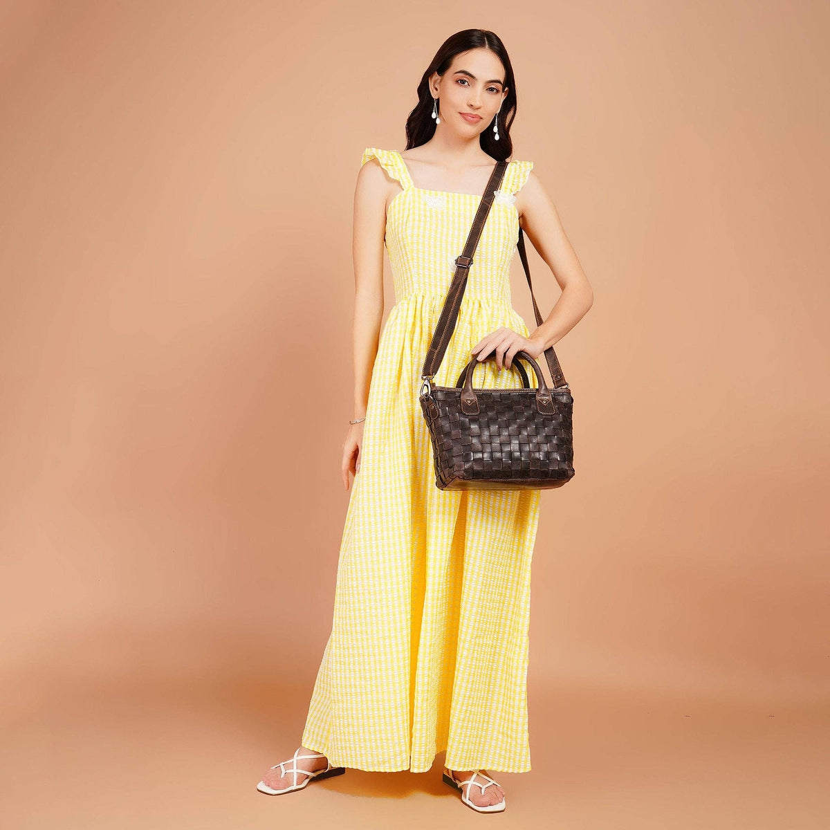 Florence Handwoven Leather Tote Bag - Brown, photo 13 of 19