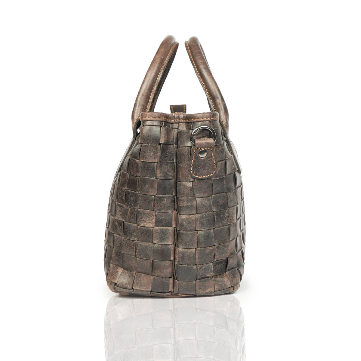 Florence Handwoven Leather Tote Bag - Brown, photo 19 of 19