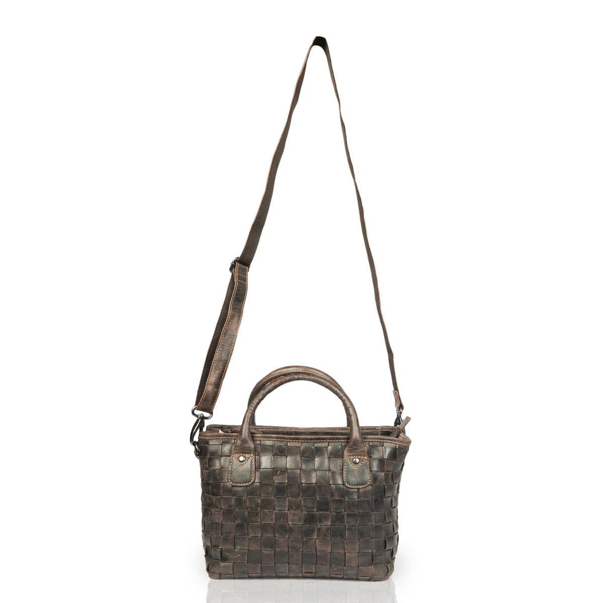 Florence Handwoven Leather Tote Bag - Brown, photo 8 of 19