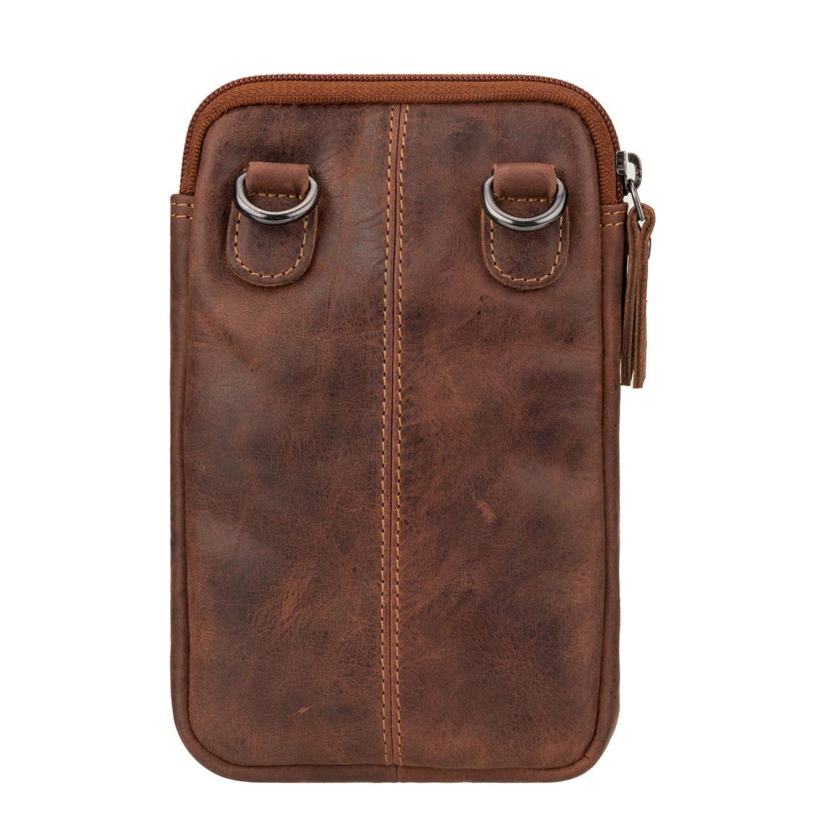 Freya Full-Grain Leather Sling Crossbody Bag - Chestnut, photo 10 of 12