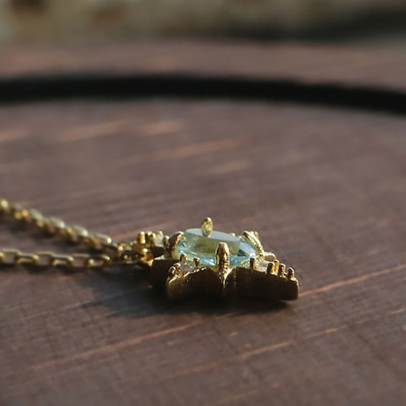 Blue CZ Eight-Pointed Star Necklace - Sterling Silver, photo 3 of 5