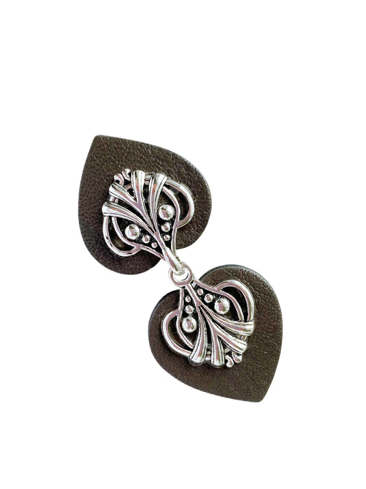 KardiKlips Leather Clothing Cinch Clip - Silver & Gray, photo 2 of 6