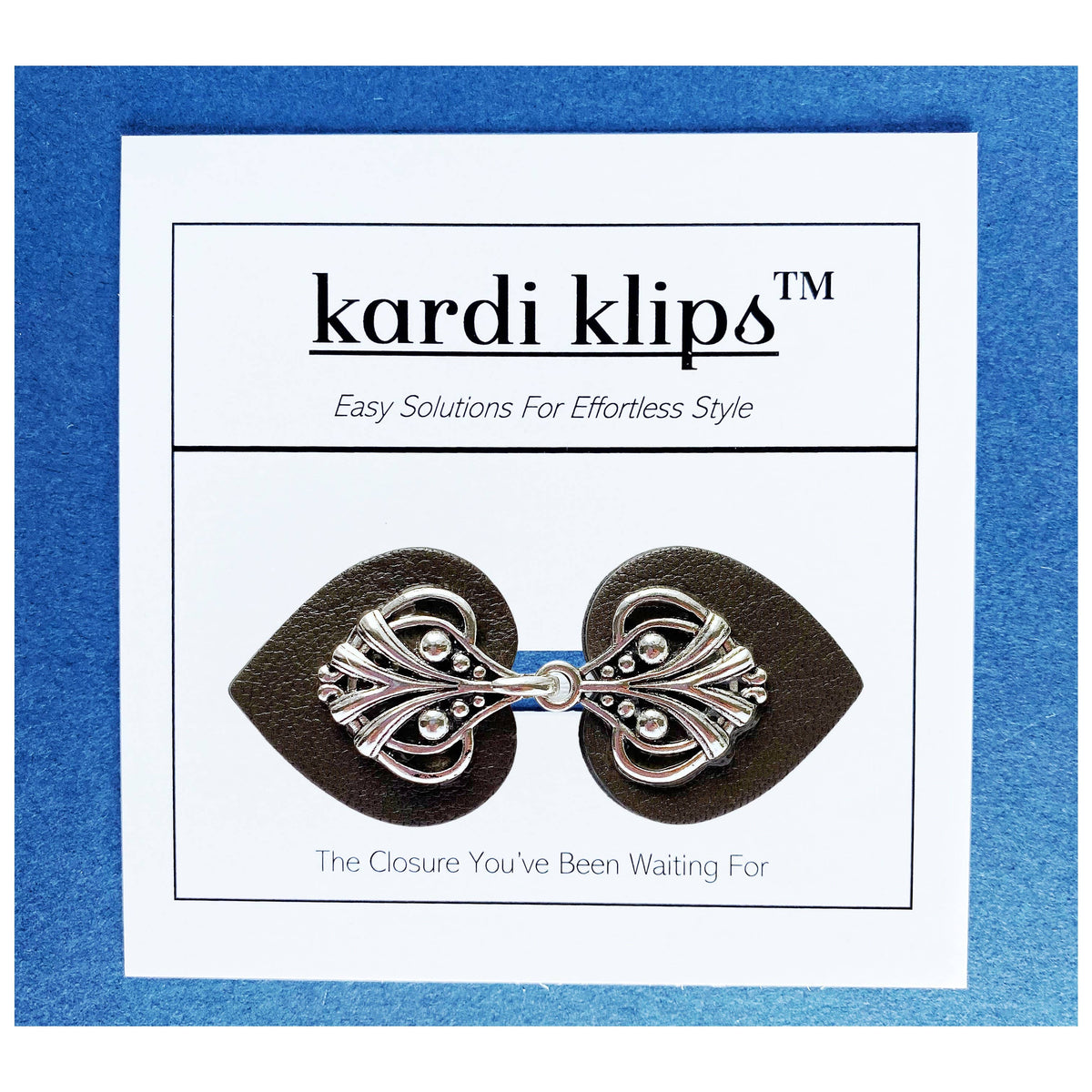 KardiKlips Leather Clothing Cinch Clip - Silver & Gray, photo 5 of 6