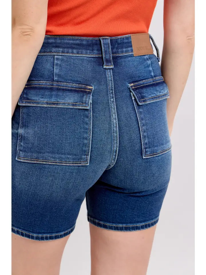 Judy Blue High Waist Bermuda Shorts - Dark Wash, photo 3 of 3