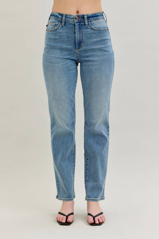Judy Blue High Waist Straight Fit Jeans - denim