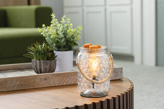 Hobnail & Rope Vintage Bulb Illumination Fragrance Warmer, glass