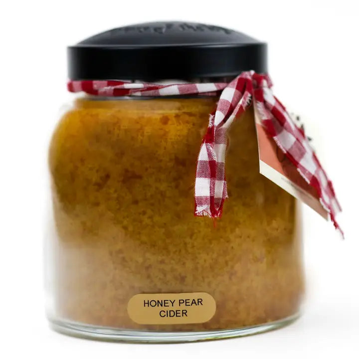 Honey Pear Cider 34 oz jar candle by A Cheerful Giver
