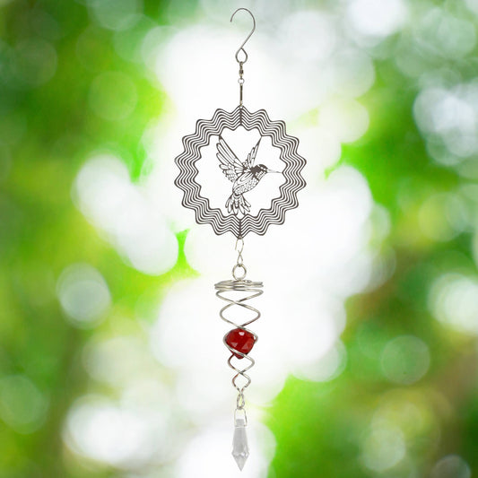 Hummingbird Suncatcher Wind Spinner - 13"
