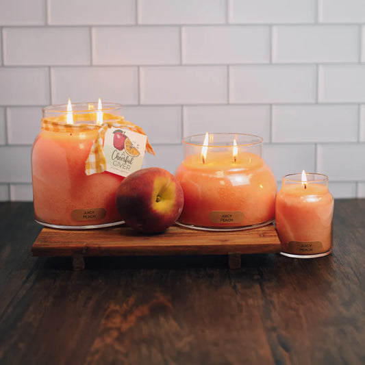 Juicy Peach Jar Candle - paraffin wax candle