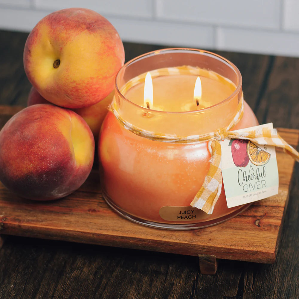 Juicy Peach Jar Candle - Mama 22 OZ