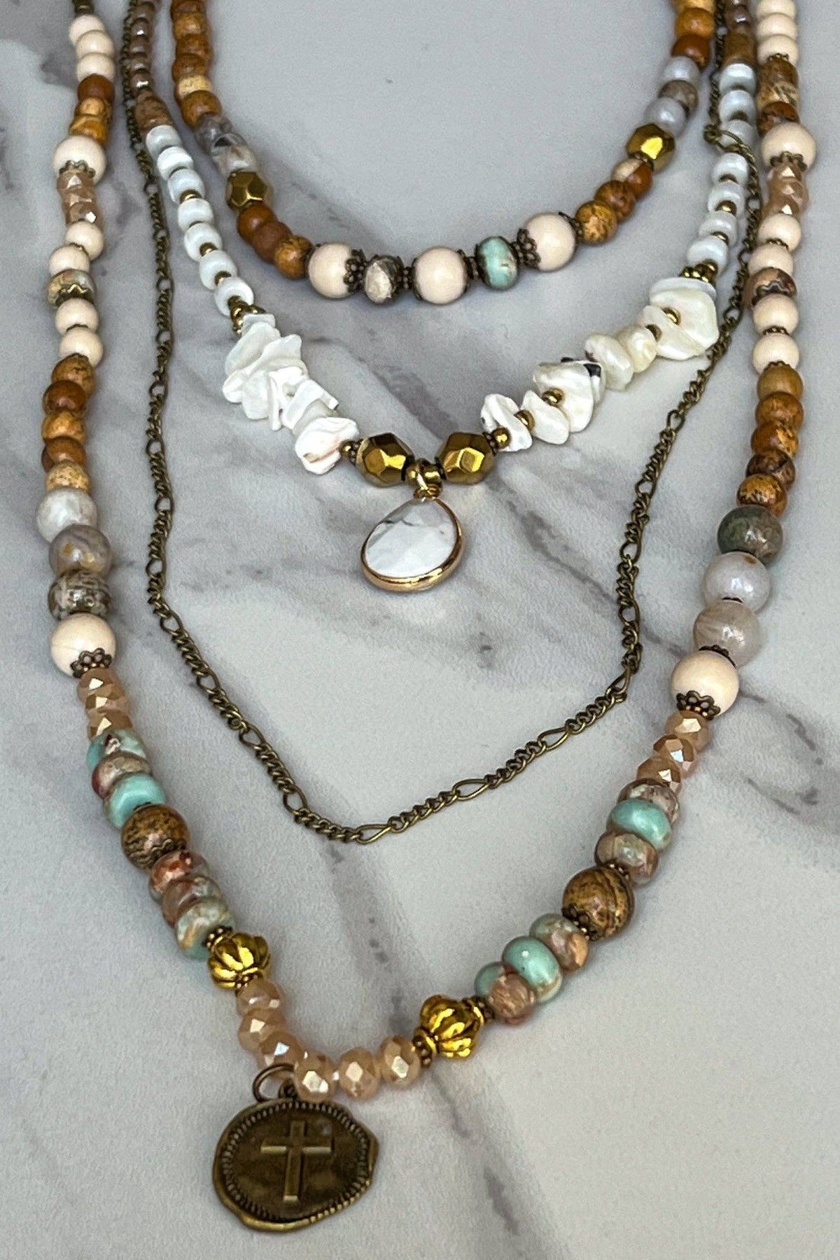 Kiara 4-Layer Beaded Necklace
