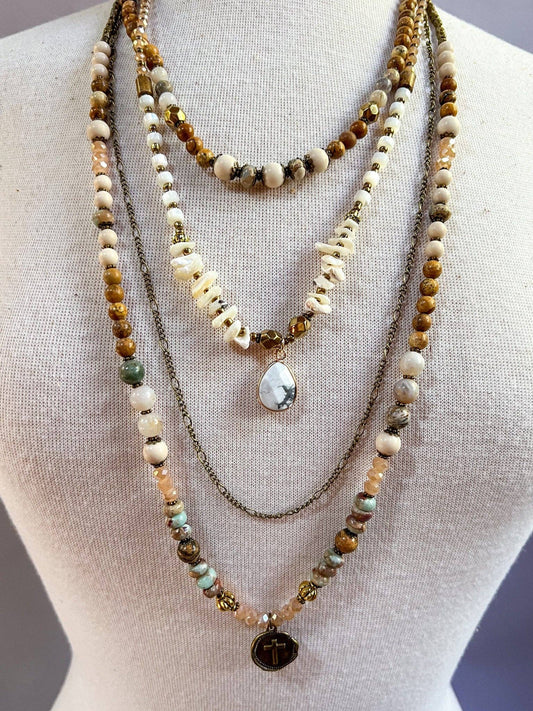 Kiara 4-Layer Beaded Necklace, photo 2 of 4