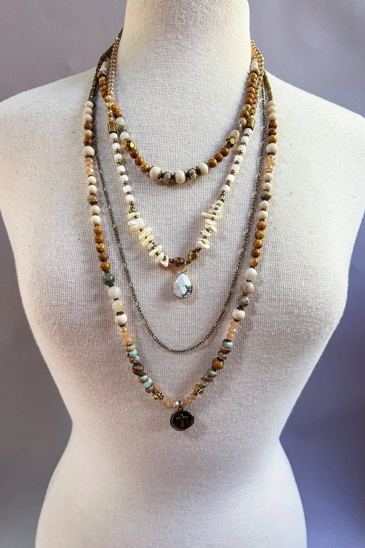 Kiara 4-Layer Beaded Necklace, photo 3 of 4