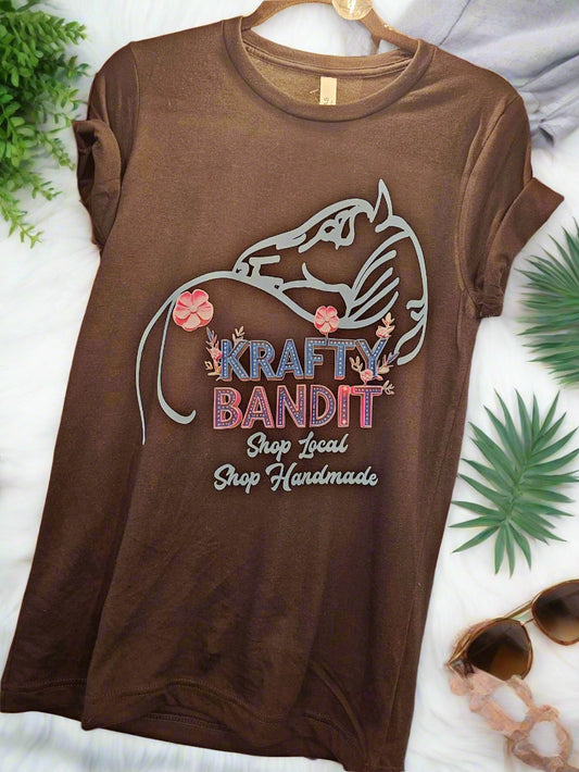 Krafty Bandit boutique logo t-shirt