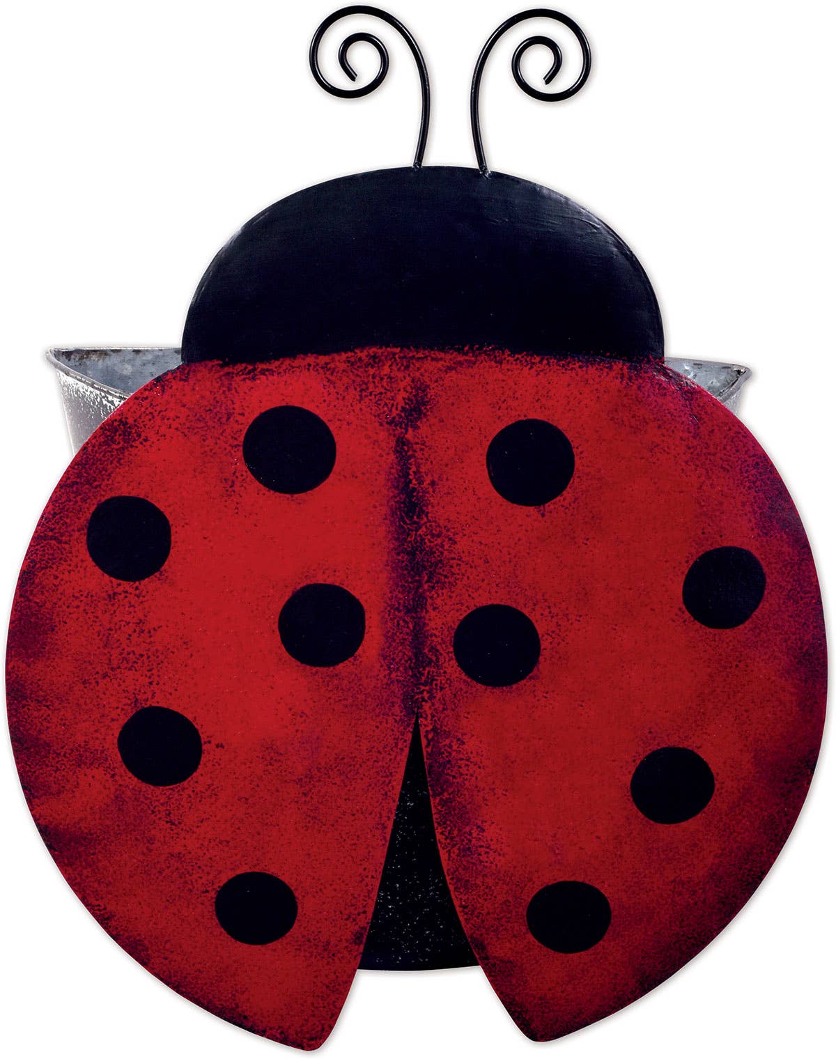 Ladybug Galvanized Metal Wall Planter