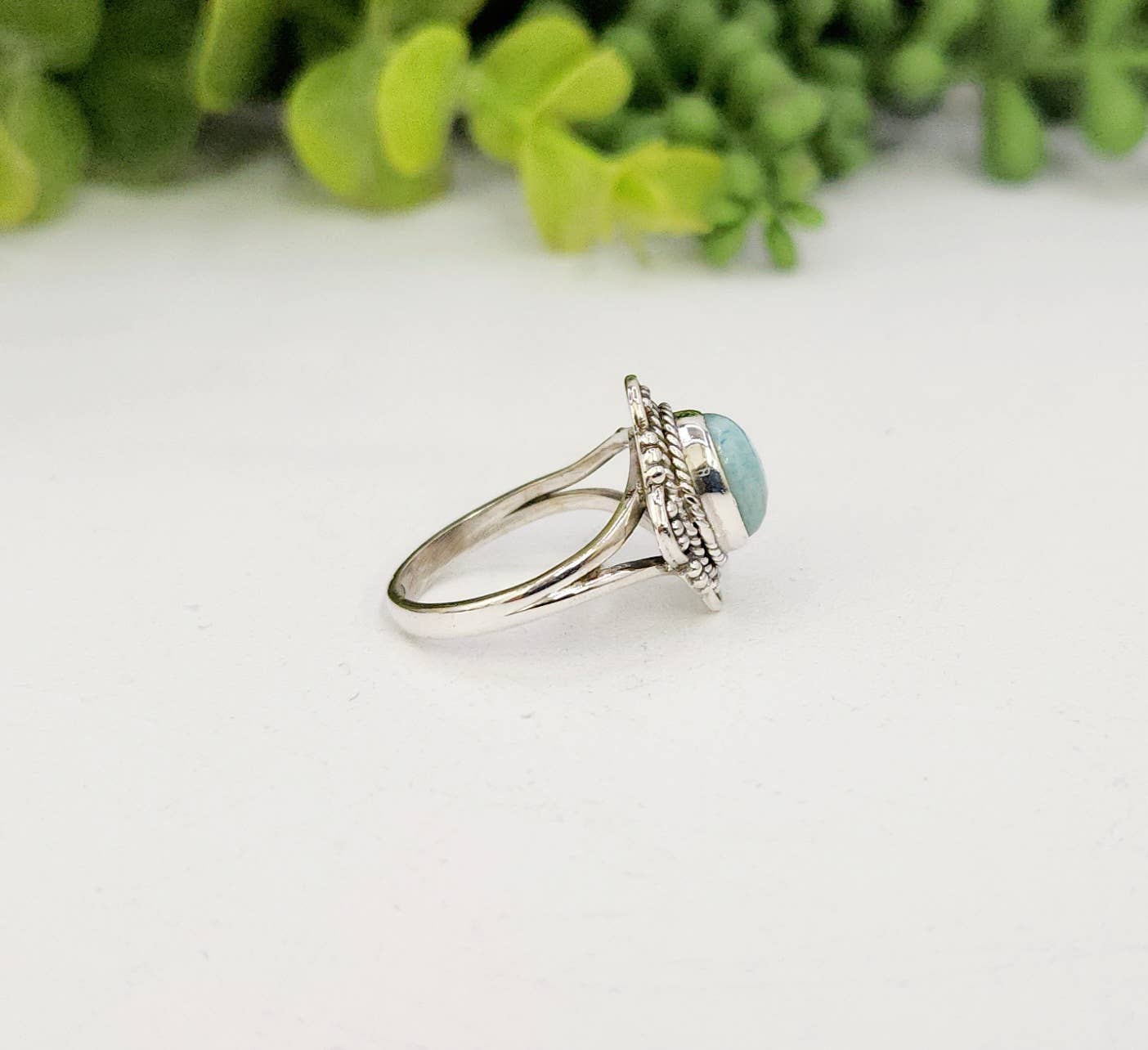 Larimar Sterling Silver Ring - Size 8, photo 2 of 7