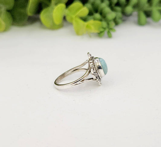 Larimar Sterling Silver Ring - Size 8, photo 2 of 7