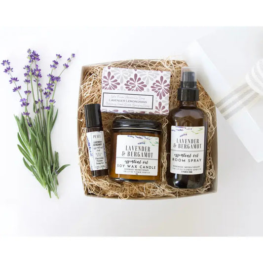 Lavender Bergamot Home & Gift Box - bath and body gift set