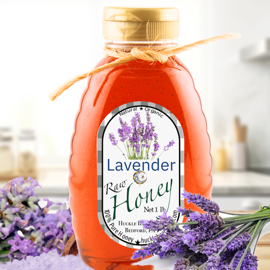 Lavender Infused Raw Honey - 1 lb bottle