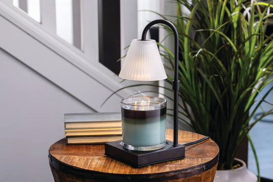 Lumiere Candle Warmer Lamp - Black, metal and glass