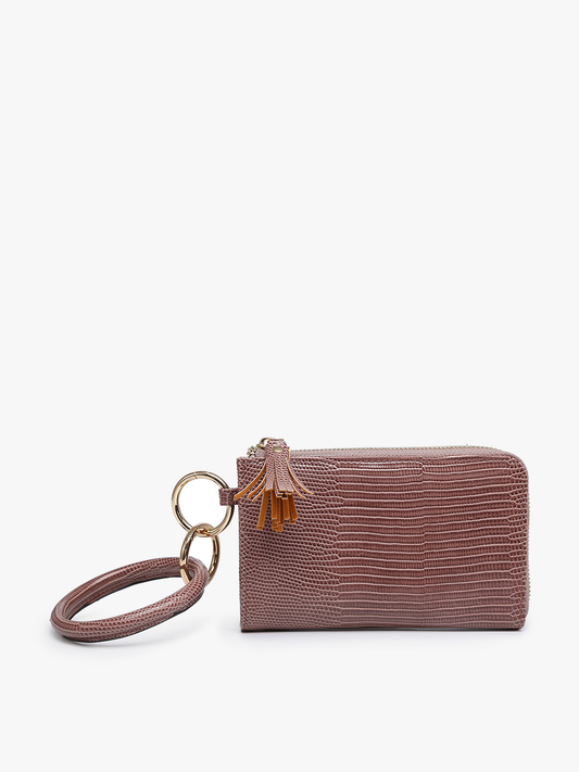 Liv Lizard Bangle Wristlet Wallet - Mauve, photo 1 of 2