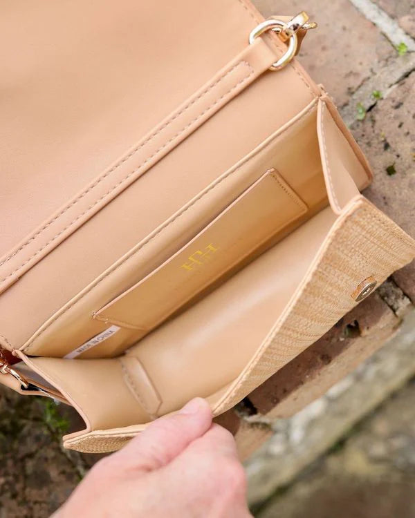 Maverick Straw Crossbody Bag - Natural Tan, photo 4 of 5