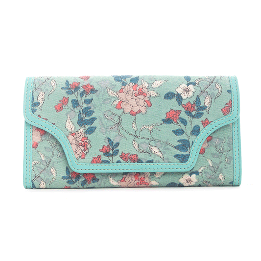 Mehlee Jo Floral Canvas & Leather Wallet