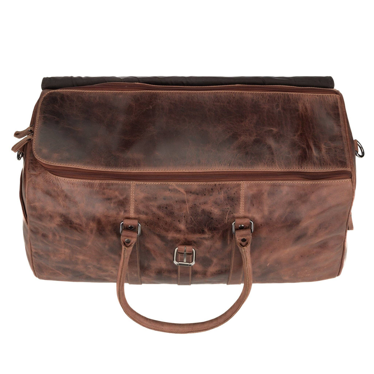 Miami Leather Weekender Bag - Unisex - Chestnut, photo 3 of 7