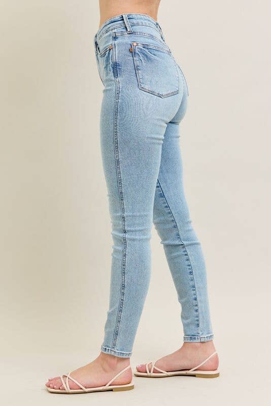 Judy Blue Mid Rise Tummy Control Skinny Jeans - Vintage Wash, photo 3 of 9